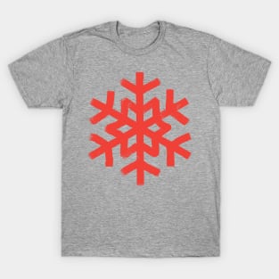 Snowflake in red Winter holidays mood T-Shirt